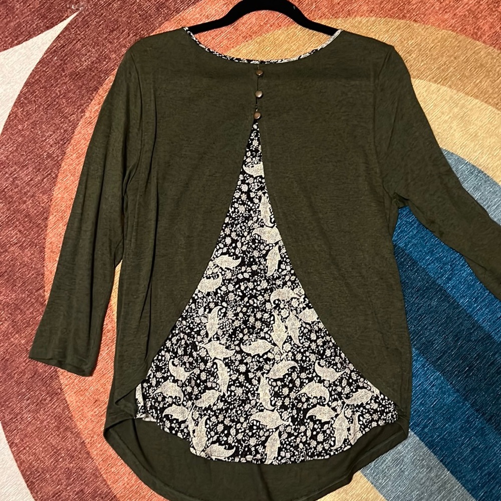 Olive green, stitch fix blouse